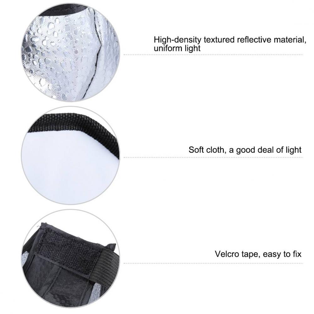 Puluz 20cm Vikbar octangle softbox för Speedlight