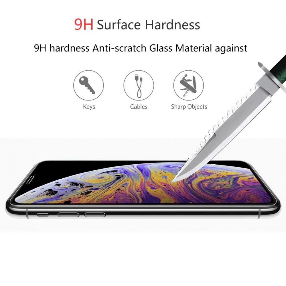 Displayskydd för iPhone XS Max av härdat glas