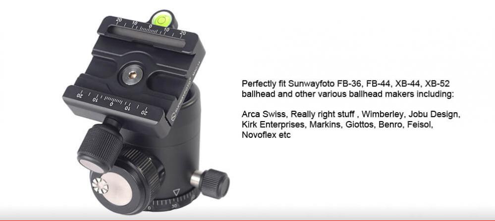 Sunwayfoto Mac-14T Fäste för Manfrotto & Arca Swiss plattor
