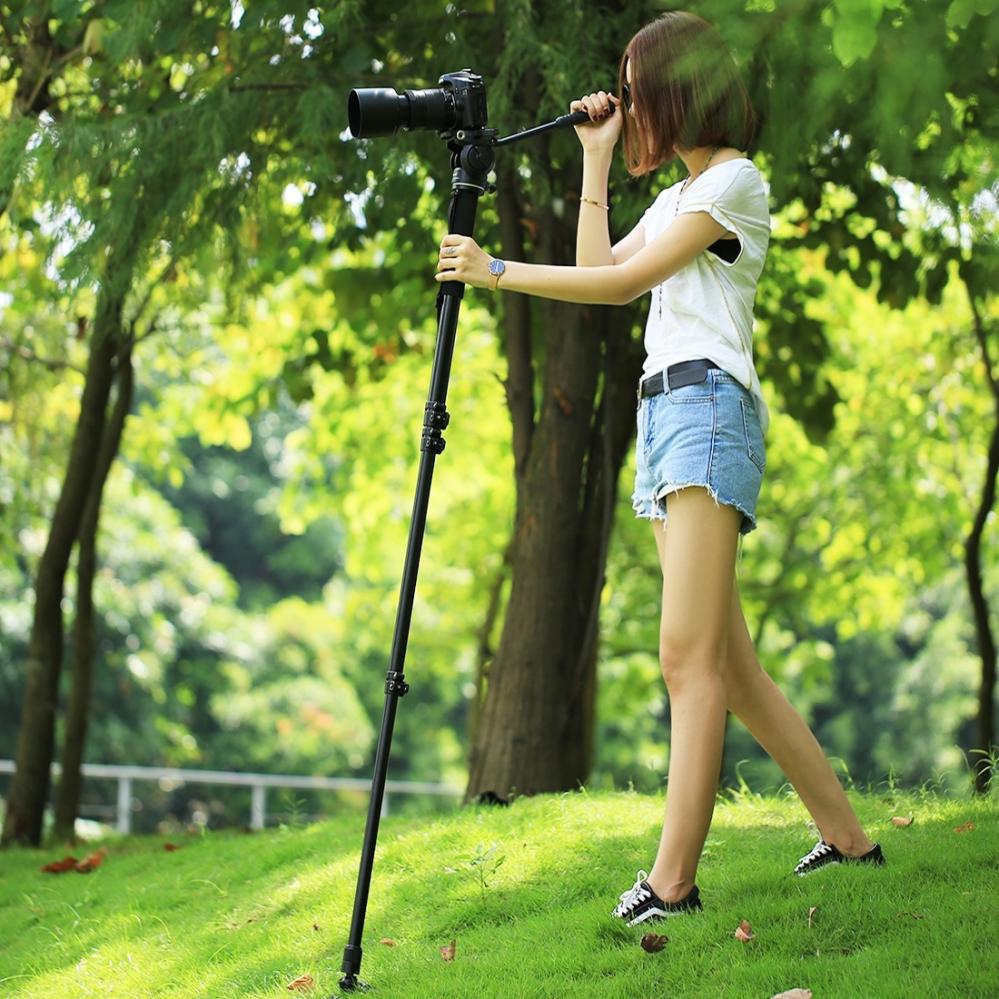 Enbensstativ självstående monopod med stödben 185cm - Puluz