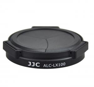  JJC Automatiskt främre objektivlock för Panasonic DMC-LX100 Leica D-Lux Svart