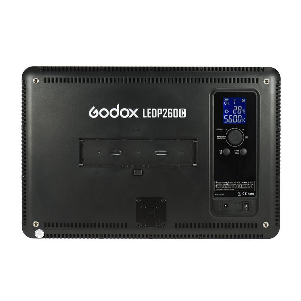  Godox Paket 2x LEDP260C ultratunt Videoljus & 2x rejla Studiostativ 240cm