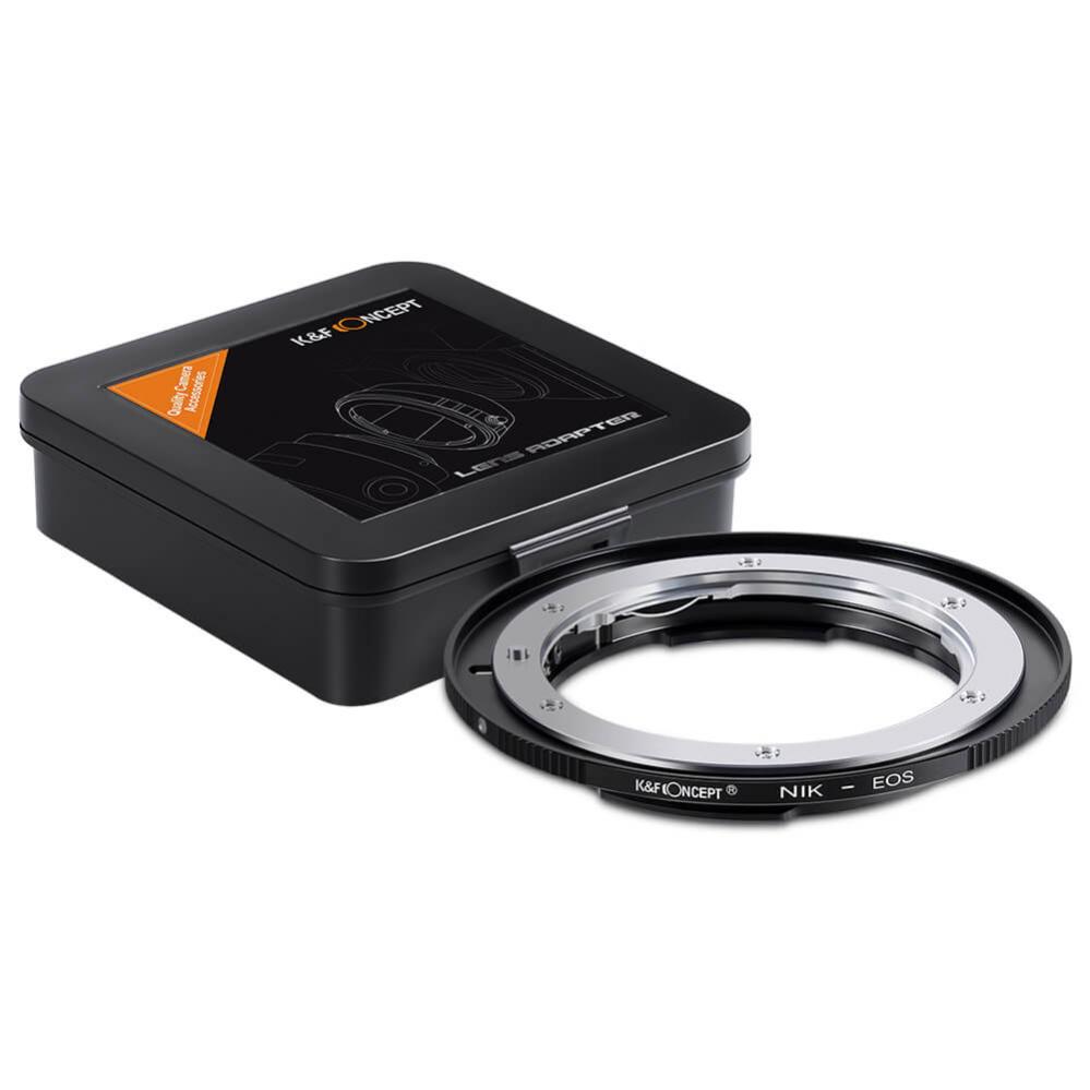  K&F Objektivadapter till Nikon F objektiv för Canon EOS kamerahus