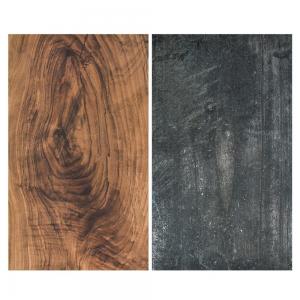  Pappersbakgrund PVC Mörkt trä dubbelsidig för fotografering 57x87cm
