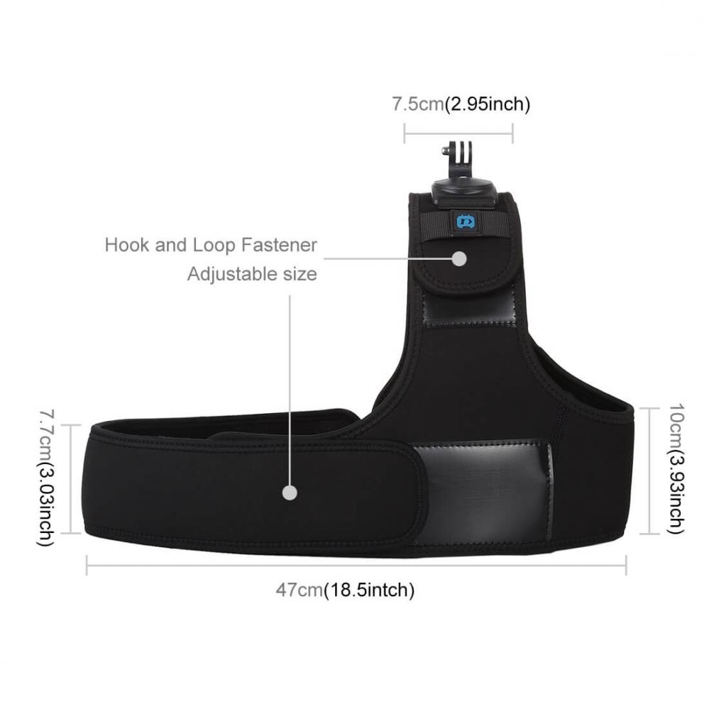 Puluz Bröstsele med 2 fästen för GoPro HERO9 Black / 8 /7 /6 /5 /4 /3 /2 /1