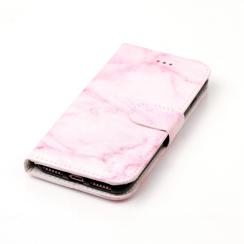  Plnboksfodral fr iPhone 7/8 - Rosa marmor