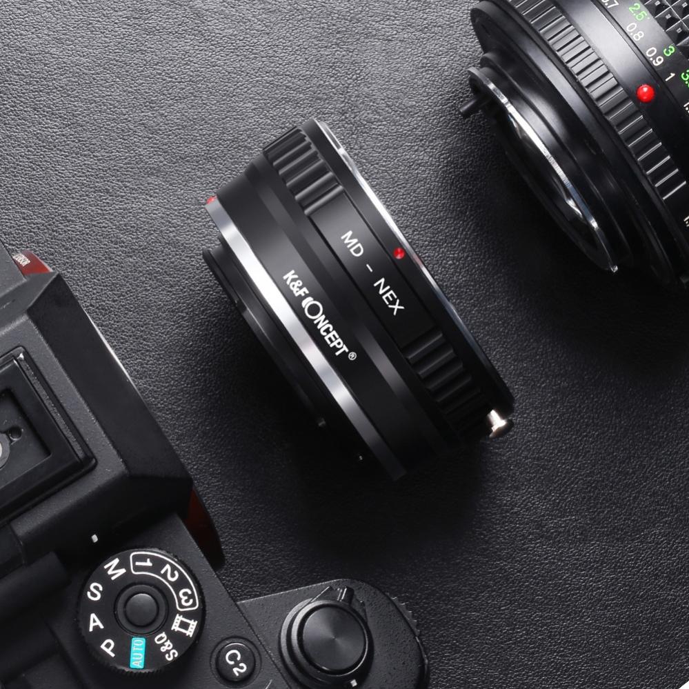 K&F Objektivadapter till Minolta/Konica MC MD objektiv för Sony E kamerahus