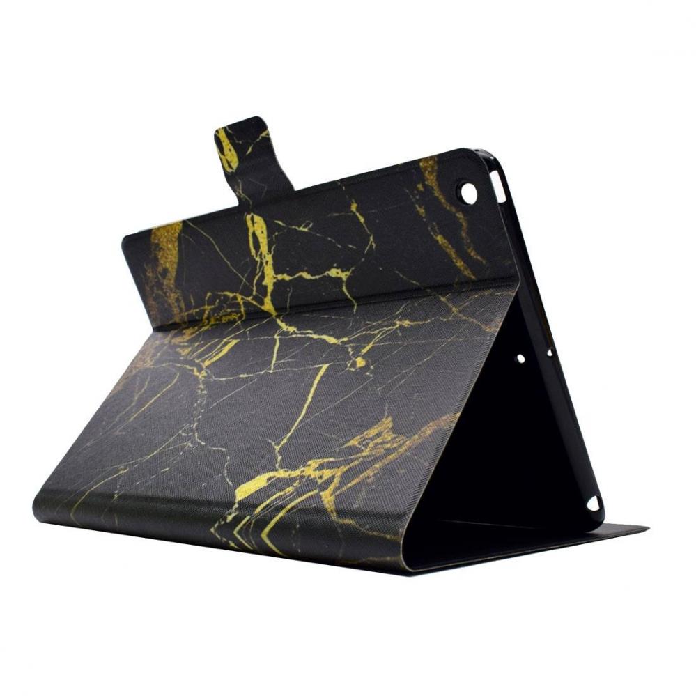 Fodral för iPad 9.7 - Marmomönster guld & svart