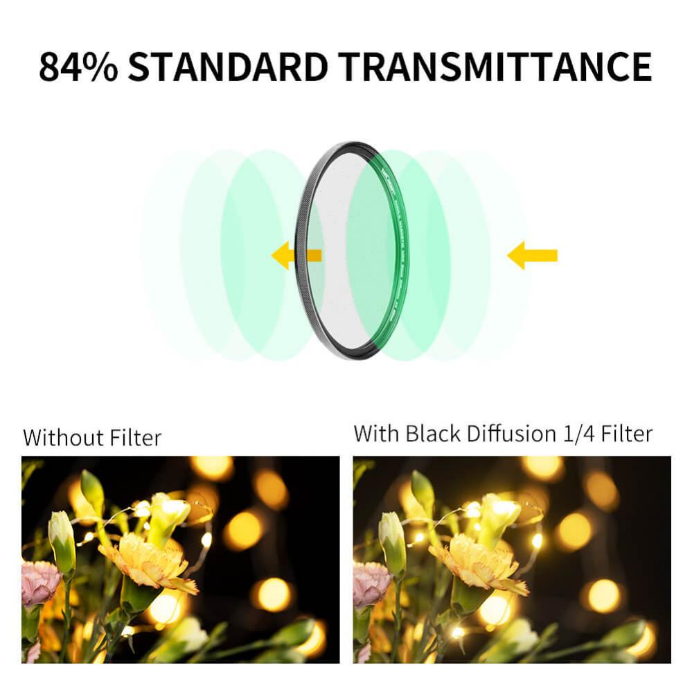 K&F Concept Magnetisk Black Mist 1/4 filter med adapterring & magnetlock