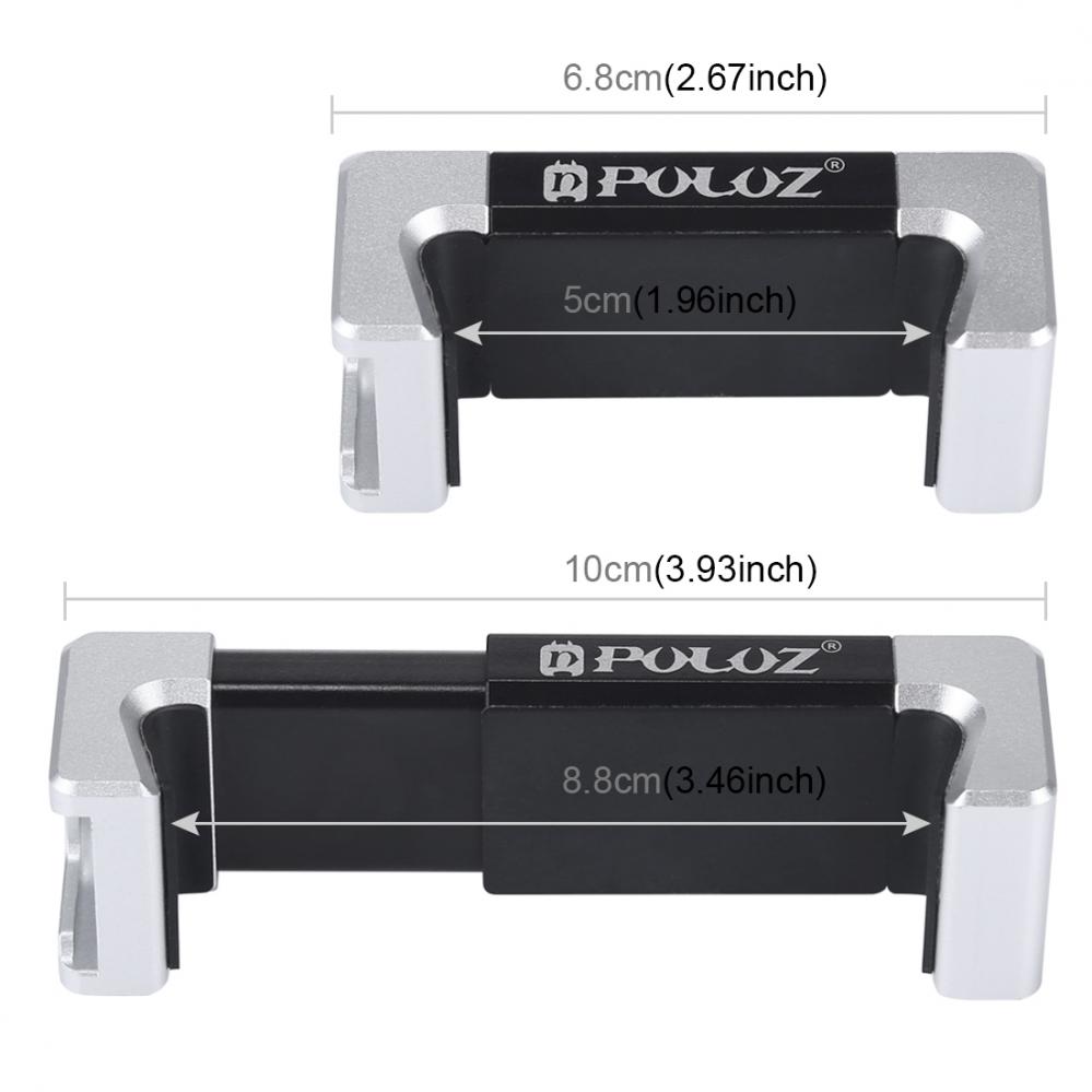 Mobilhållare silver svart aluminium - Puluz