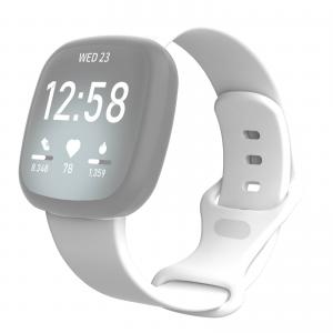  Silikonarmband Vit för Fitbit Versa 3/ Sense 148-195mm