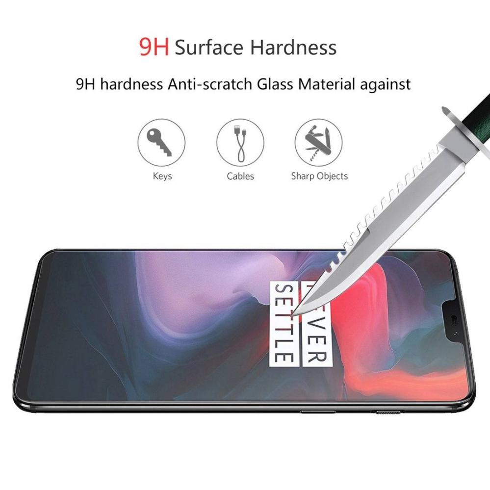  Skrmskydd fr OnePlus 6T/7 av hrdat glas