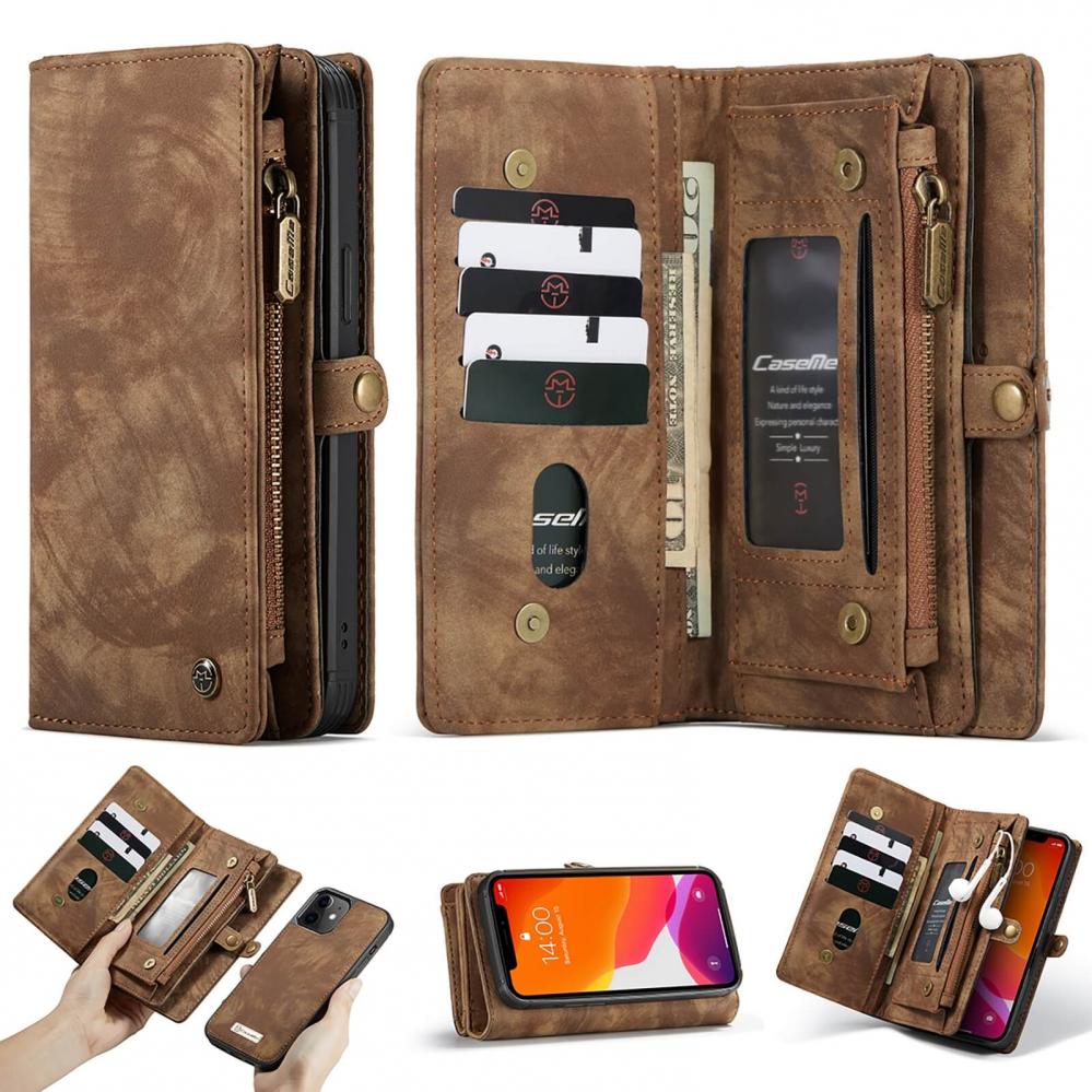 Plånboksfodral med magnetskal för iPhone 12 Mini - CaseMe
