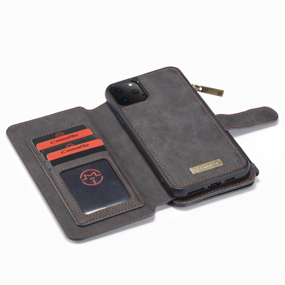  Plånboksfodral med magnetskal för iPhone 11 Pro Max Svart - CaseMe