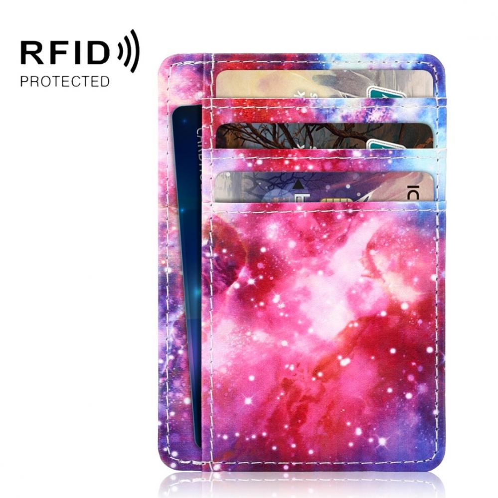  Plnbok med RFID-skydd och plats fr ID-kort/ kreditkort med Rymdens Galaxer