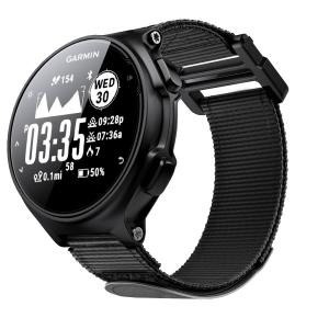  Nylonarmband Svart för Garmin Forerunner 230/235/620/630/735/735XT