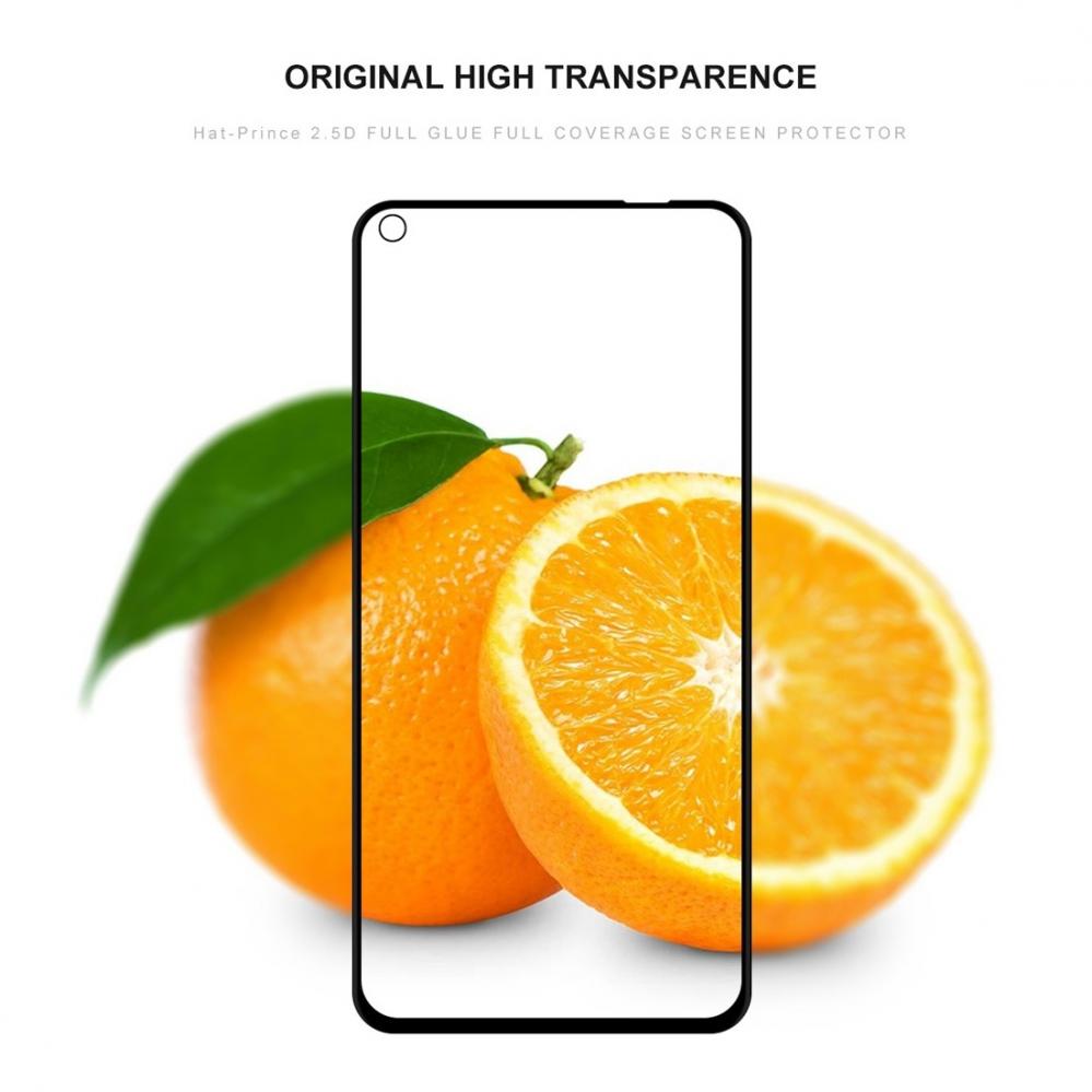 Skärmskydd för Huawei Nova 4 / Honor View 20 med Svart ram av härdat glas