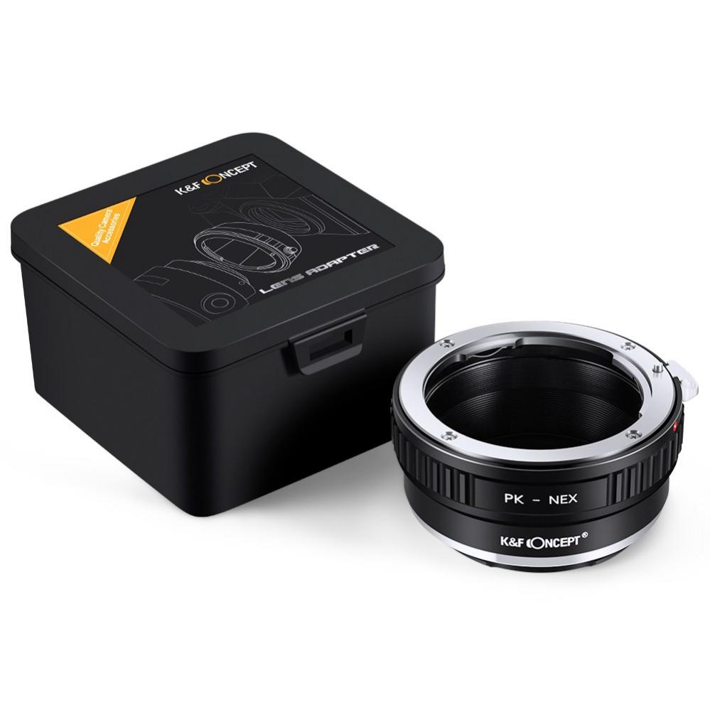 K&F Objektivadapter till Pentax K objektiv för Sony E kamerahus