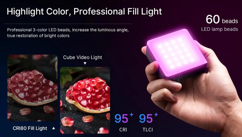  Ulanzi VL49 RGB PRO LED-panel Mini fr Foto/Video 2500mAh batteri
