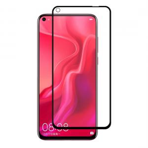  Skärmskydd för Huawei Nova 4 / Honor View 20 med Svart ram av härdat glas