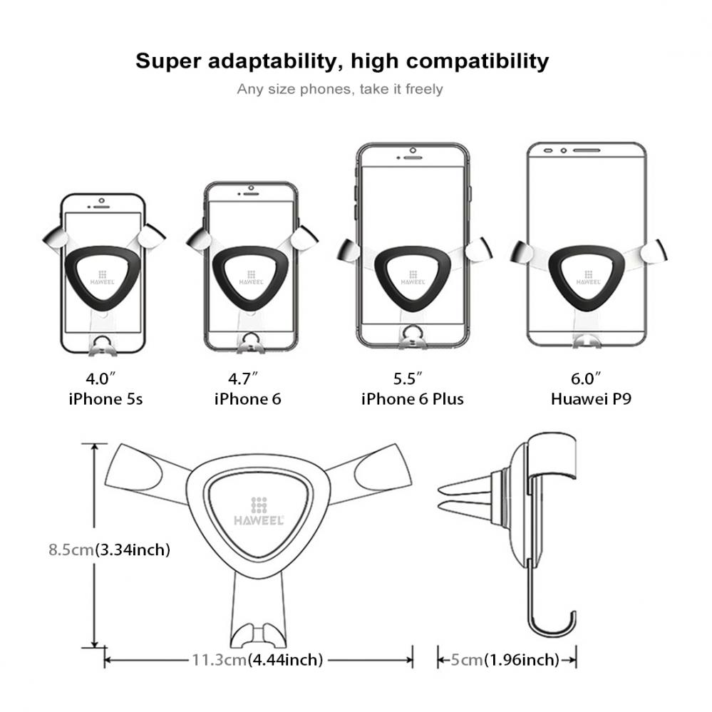  Haweel Mobilhllare fr bilens ventilationsgaller