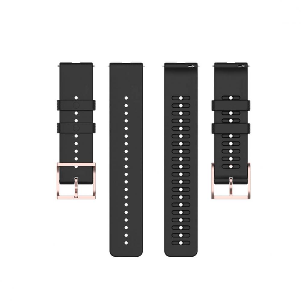 Silikonarmband Svart för Smartwatch 20mm Universal modell