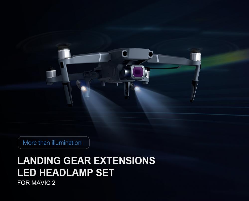 PGYTECH Landställsben med 2st LED-lampor för MAVIC 2