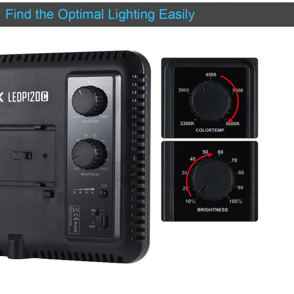  Godox LEDP120C Ultratunt kontinuerligt videoljus 17.5x13cm