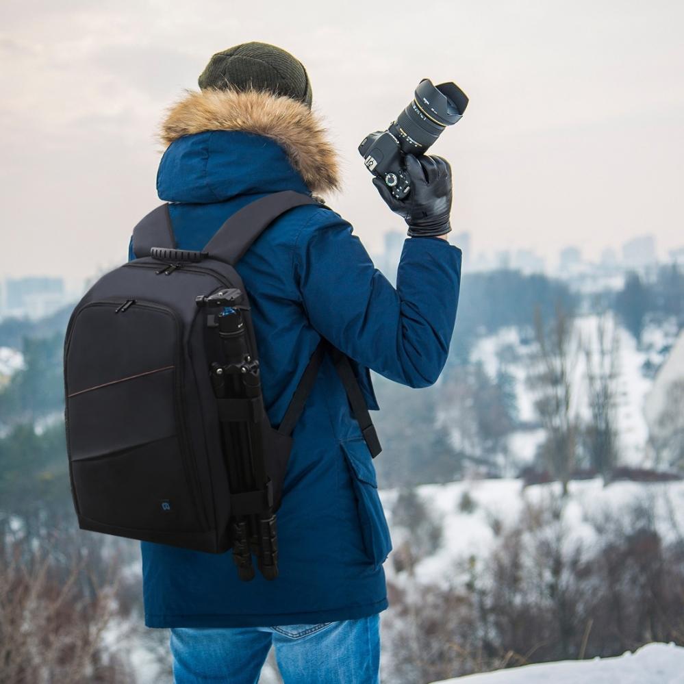 Puluz Vattenavstötande kameraryggsäck för 1st DSLR + 3-6st objektiv (26L)