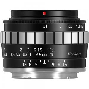  TTArtisan 23mm f/1.4 objektiv APS-C för Fujifilm X Svart/silver
