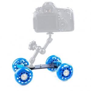  DEBO First Generation Dolly Car för DSLR / Videokamera (Blå)