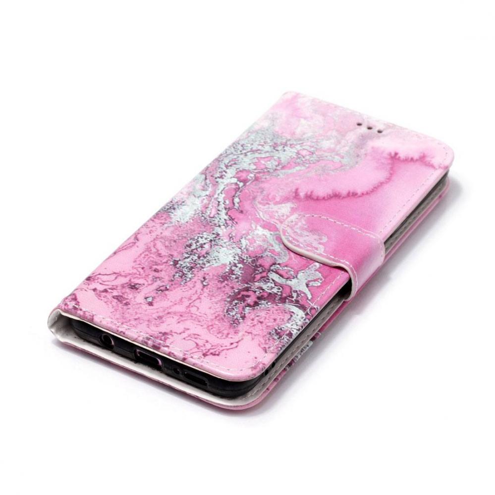  Plånboksfodral för Galaxy S9 Plus - Rosa med kortplatser och fack
