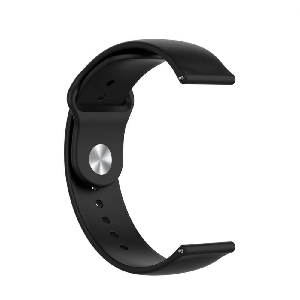 Silikonarmband Svart för 18mm Watch med stiftspänne 130-192mm