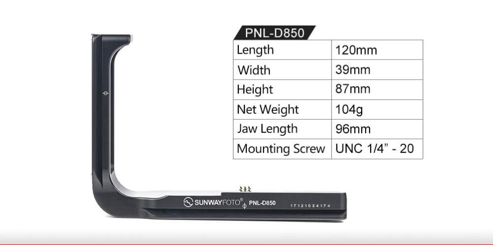  Sunwayfoto L-Bracket fr Nikon D850