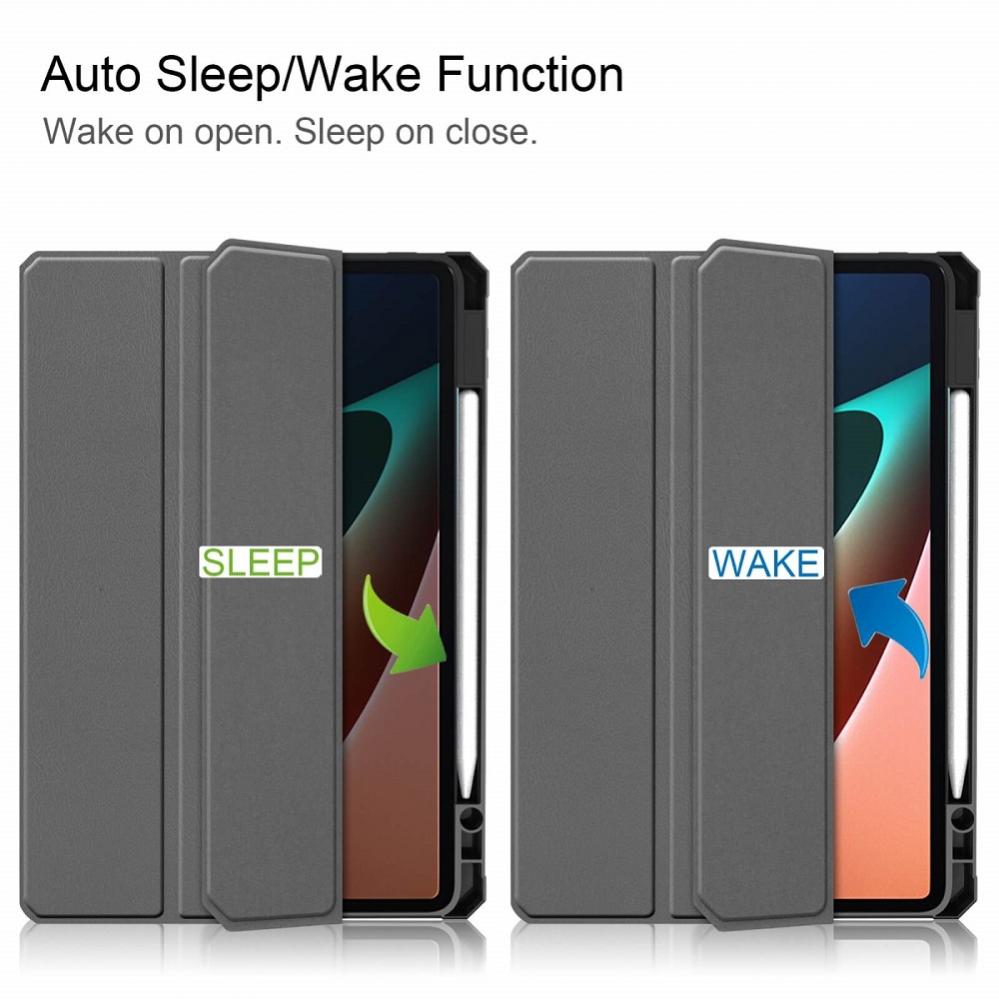  Fodral fr Xiaomi Pad 5/5 Pro Sleep/ Wake-up funktion gr