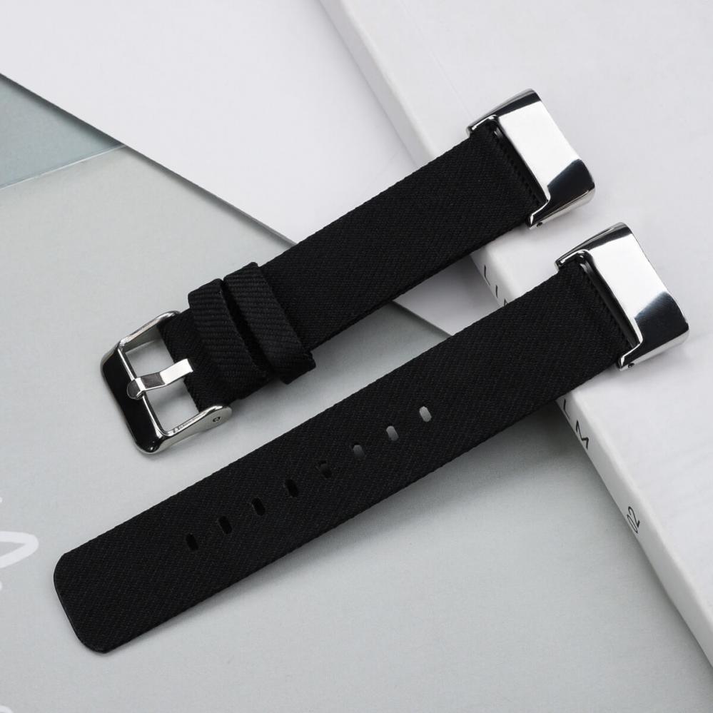  Armband fr Fitbit Charge 5 - Svart Nylon