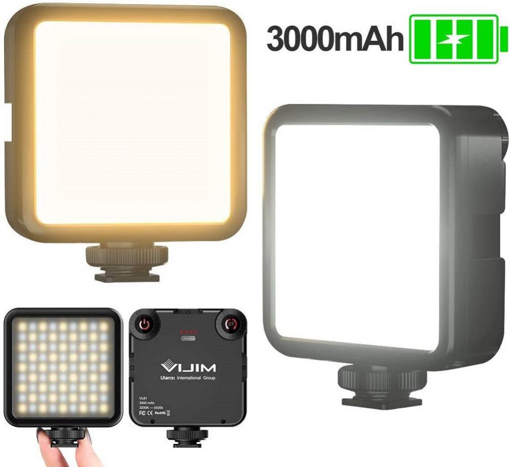 Vijim Bi-Color Led-Panel Mini för mobil/kamera med inbyggt batteri