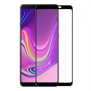  Skärmskydd med Svart ram för Galaxy A9/A9s (2018) av härdat glas