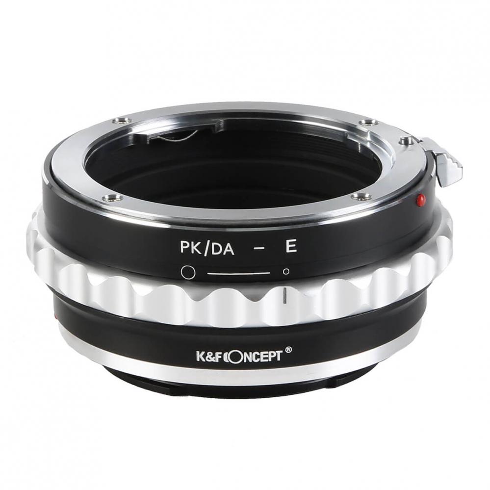 K&F Objektivadapter till Pentax K/M/A/FA/DA objektiv för Sony E kamerahus