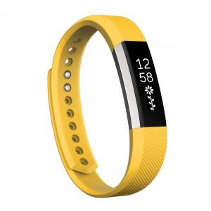  Armband för Fitbit Alta - Gul silikon