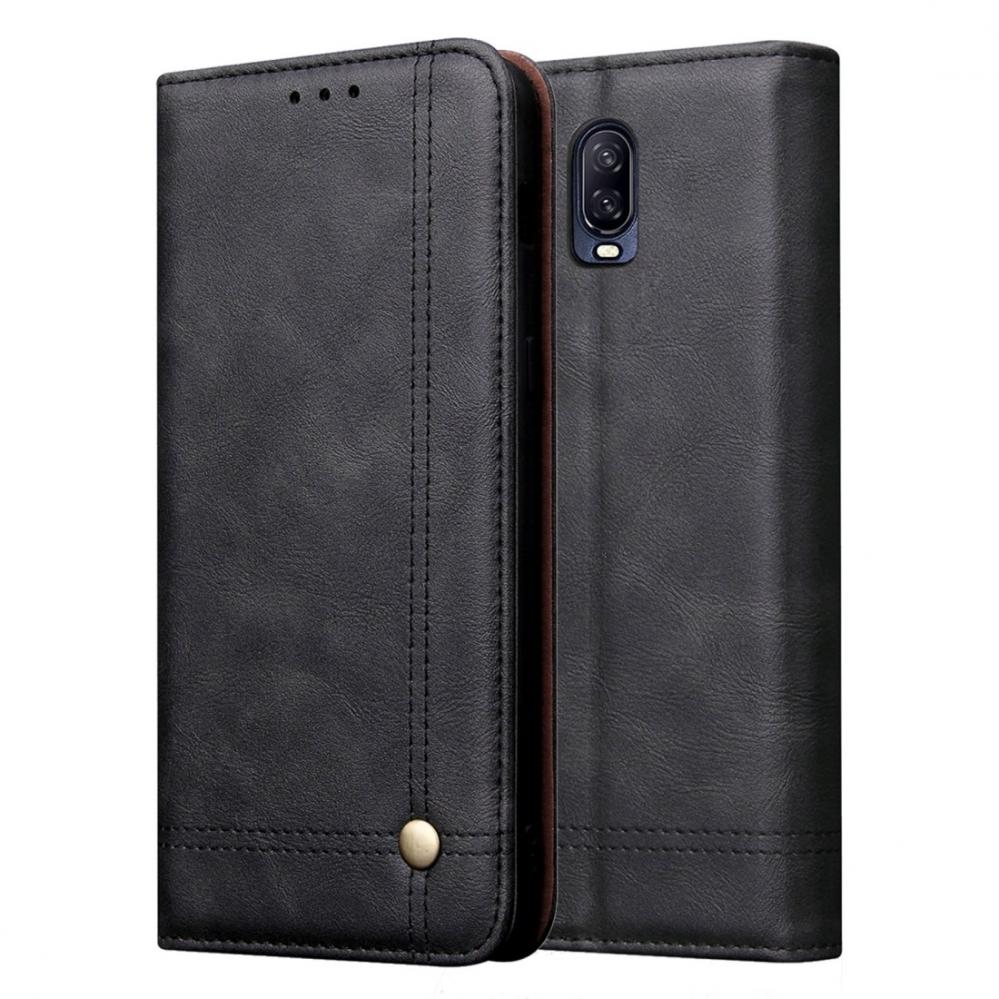 Plånboksfodral för OnePlus 6T - Svart mönster