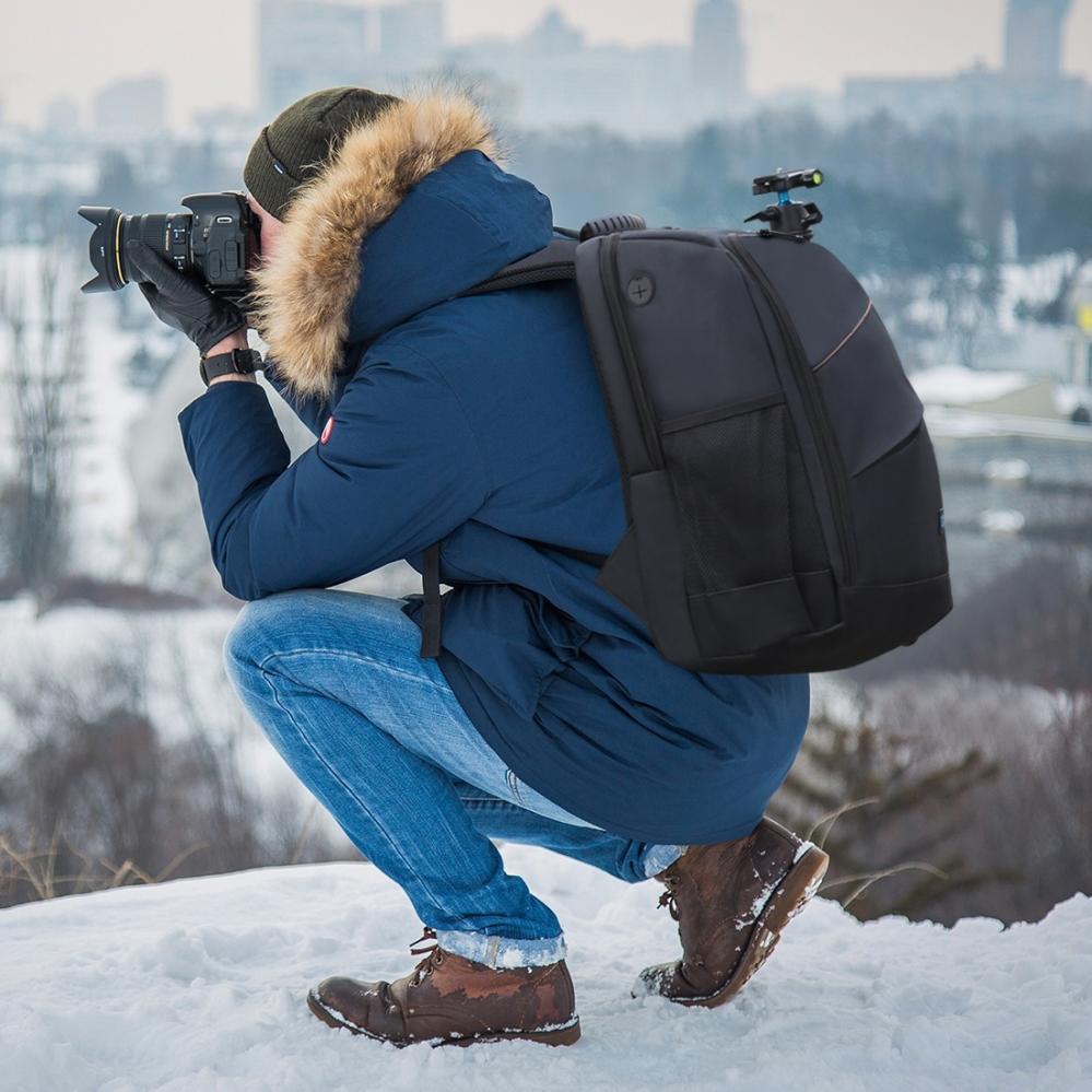 Puluz Vattenavstötande kameraryggsäck för 1st DSLR + 3-6st objektiv (26L)
