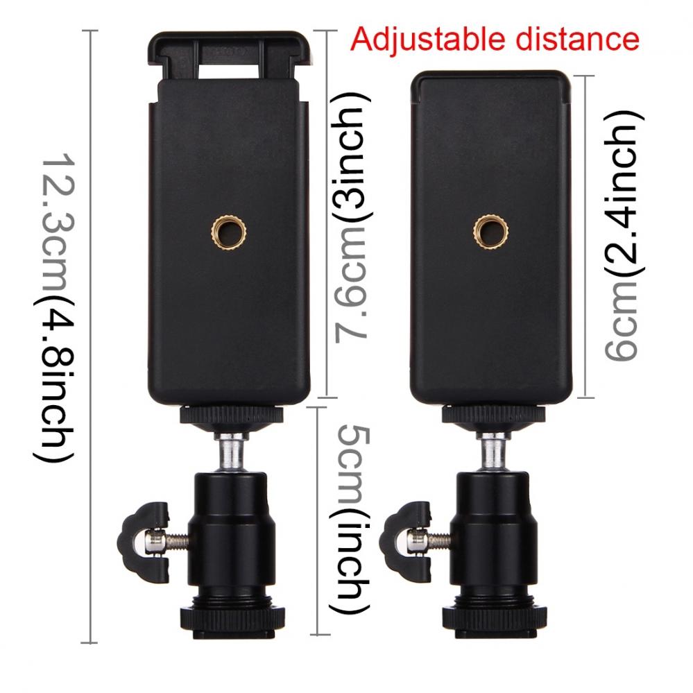 Puluz Mobilklämma för mobil 5.5-8cm med liten kulled