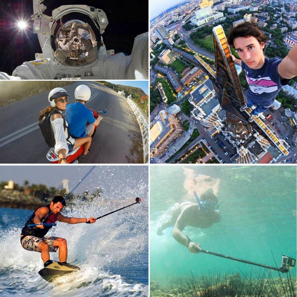 Puluz Selfiepinne för GoPro HERO9 Black /8 /7 /6 /5 /4 /3+ /3 /2 /1
