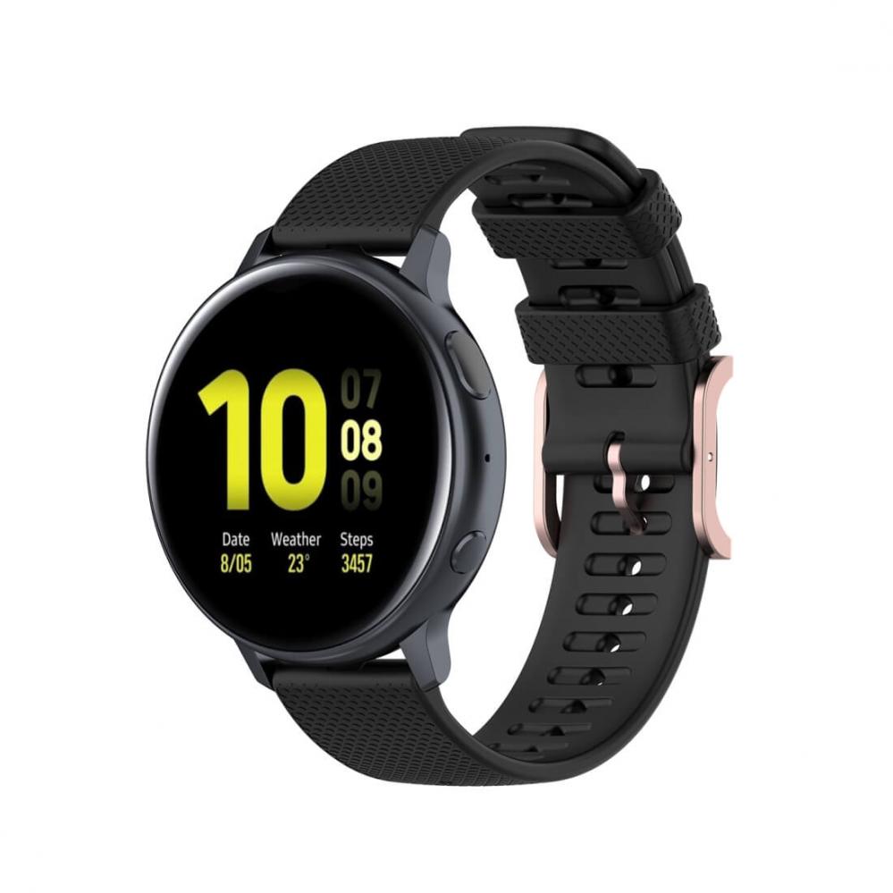 Silikonarmband Svart för Smartwatch 20mm Universal modell