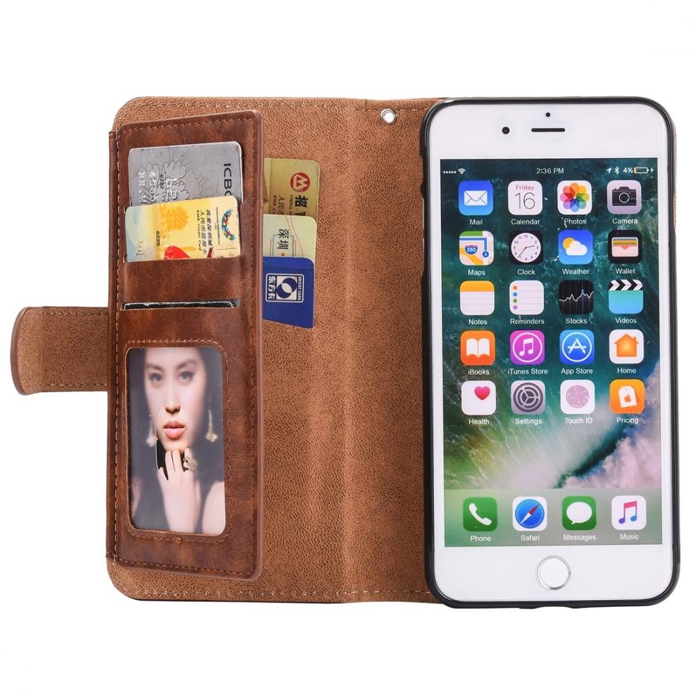 Plånboksfodral handledsrem med avtagbart skal för iPhone 7/8