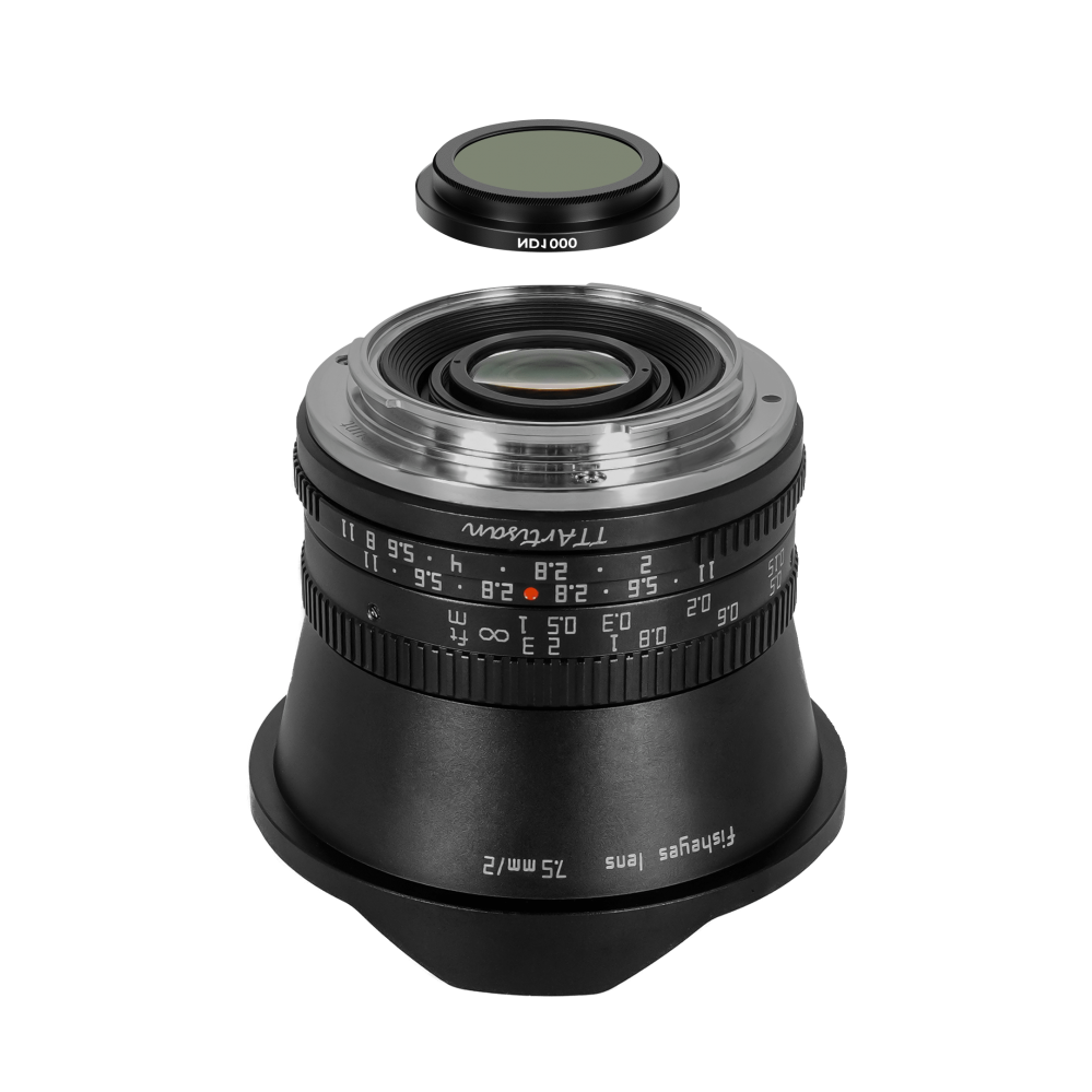  TTartisan 7.5mm f/2.0 Fisheye-objektiv med ND1000-filter för Sony E