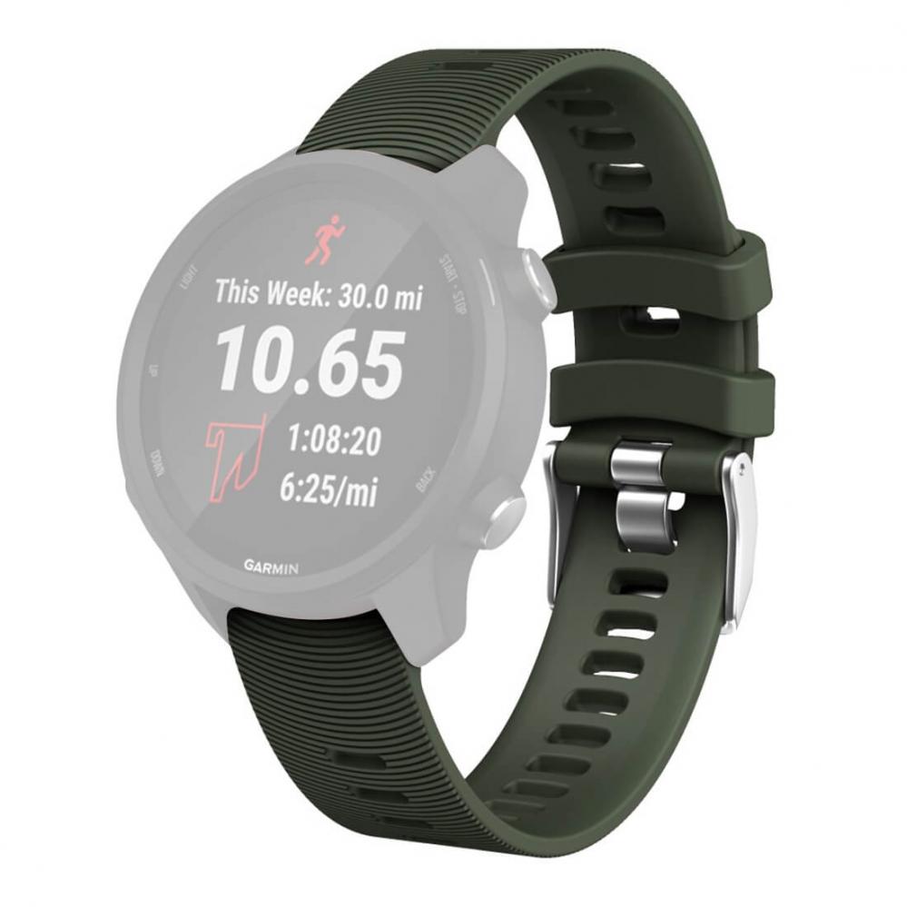 Silikonarmband Armegrön för Smartwatch Forerunner 245/645
