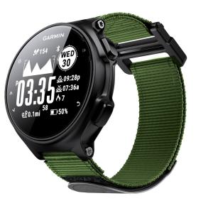  Nylonarmband Armegrön för Garmin Forerunner 230/235/620/630/735/735XT