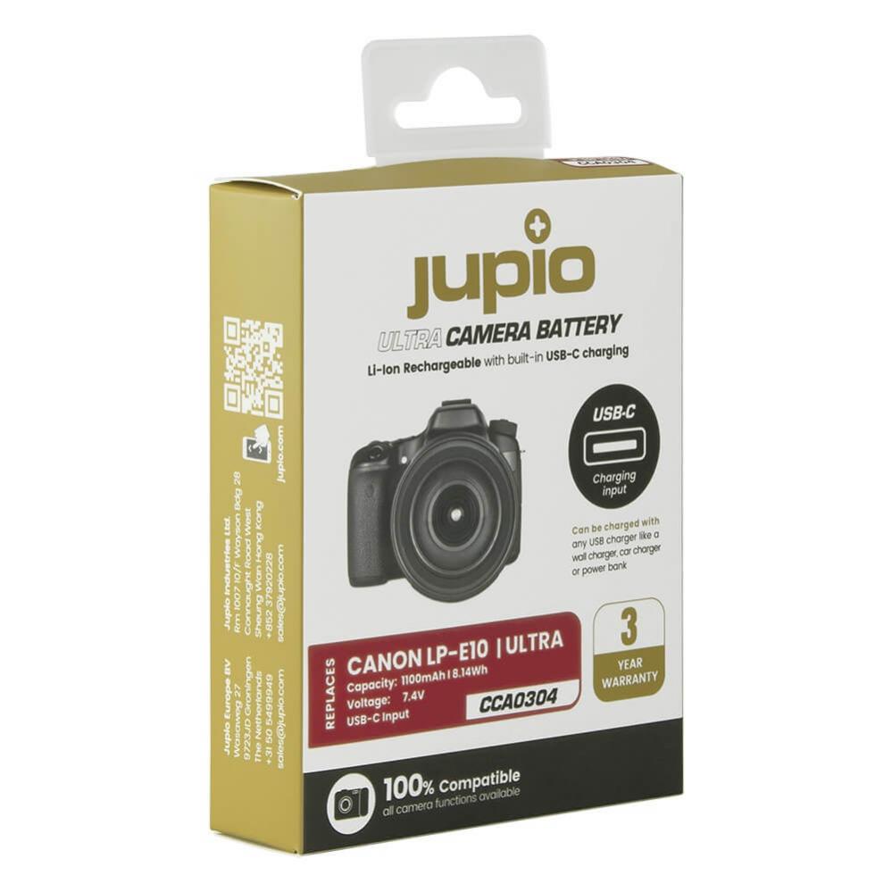  Jupio kamerabatteri 1100mAh fr Canon LP-E10 Ultra USB-C input